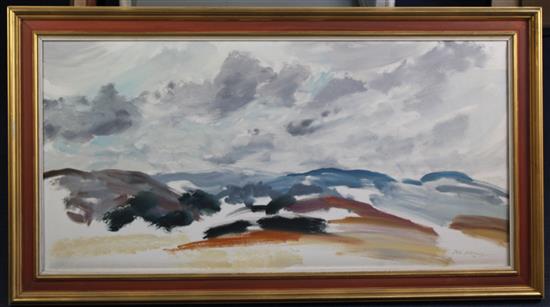 § John Hitchens (1940-) Heathland colours, 20 x 40in.